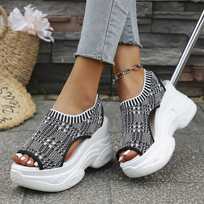 Ultra mäkké športové sandále na platforme – korekcia držania tela a chôdza bez únavy, každodenné pohodlie pre vaše nohy! ✨