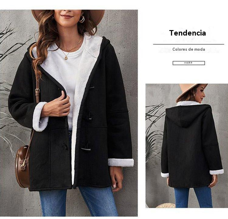 🐏🥼💖【Nueva colección de invierno 43% de descuento】2025 Abrigo de mujer elegante y cálido de ante con forro polar, S-5XL, abrigo de invierno/para el día a día