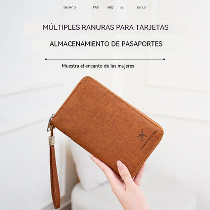 ✈️🧳 Cartera Organizadora Multifuncional para Viaje – Pasaporte, Billetes, Tarjetas y Documentos Siempre en Orden 🔥