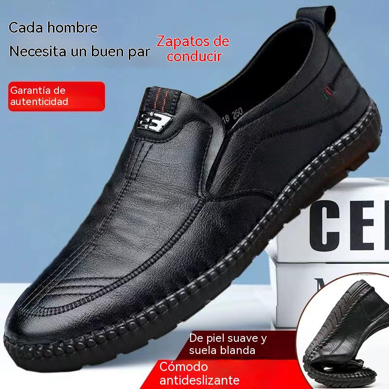 👞-35% OFF【39-44】Zapatos casuales de hombre de cuero genuino con suela blanda, modelo 2026