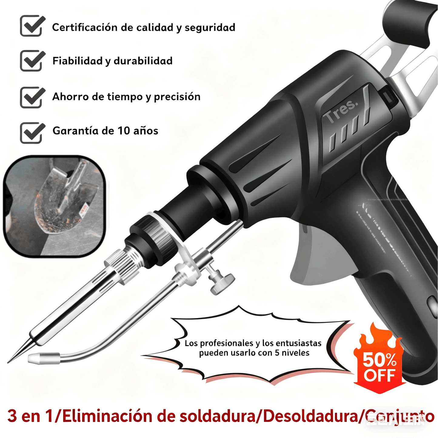 🔥🔩 Pistola de soldadura eléctrica manual, kit de soldadura automático ✅