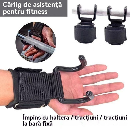 💪【Cumpără 1, primești 1 gratuit】🔥Super Valoare🔥Suport pentru încheietura mâinii Hook - Suport auxiliar pentru încheietura mâinii pentru fitness și sport