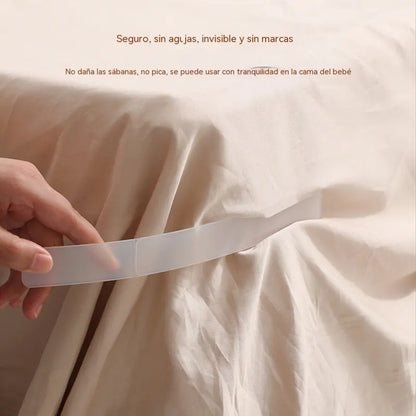 🛏️ Sujetador de sábanas 【Set de 4 esquineras】✨clips antideslizantes, invisibles y sin agujas que fijan las sábanas y las sábanas bajeras por las esquinas para evitar que se muevan.