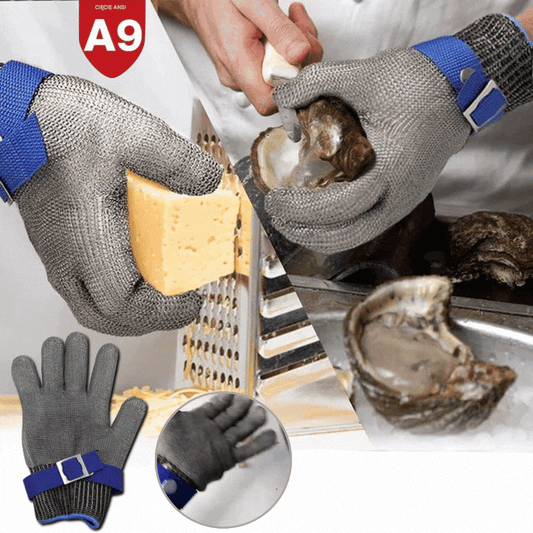 🔥【Compra 1 y llévate 1 gratis】Guante de malla metálica de acero inoxidable de grado alimenticio