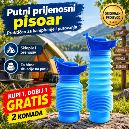 【Autentično: Pakiranje od 2】Prijenosni i sklopivi putni pisoar za muškarce, žene i djecu,uvijek ga držite u autu
