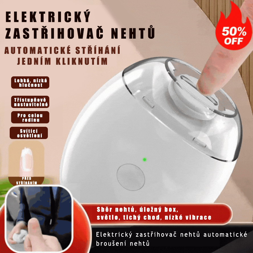 💅 ✨ Nová verze 2025! Automatický pilník na nehty – bezpečná a šetrná péče o nehty 👶🔧