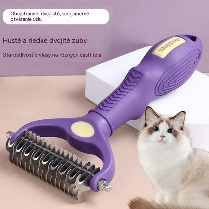 🔥🐕🐱【Kúp 1 a získaj 1 zadarmo】Multifunkčný hrebeň pre domáce zvieratá 3 v 1, špeciálny hrebeň na odstraňovanie chlpov pre psy a mačky
