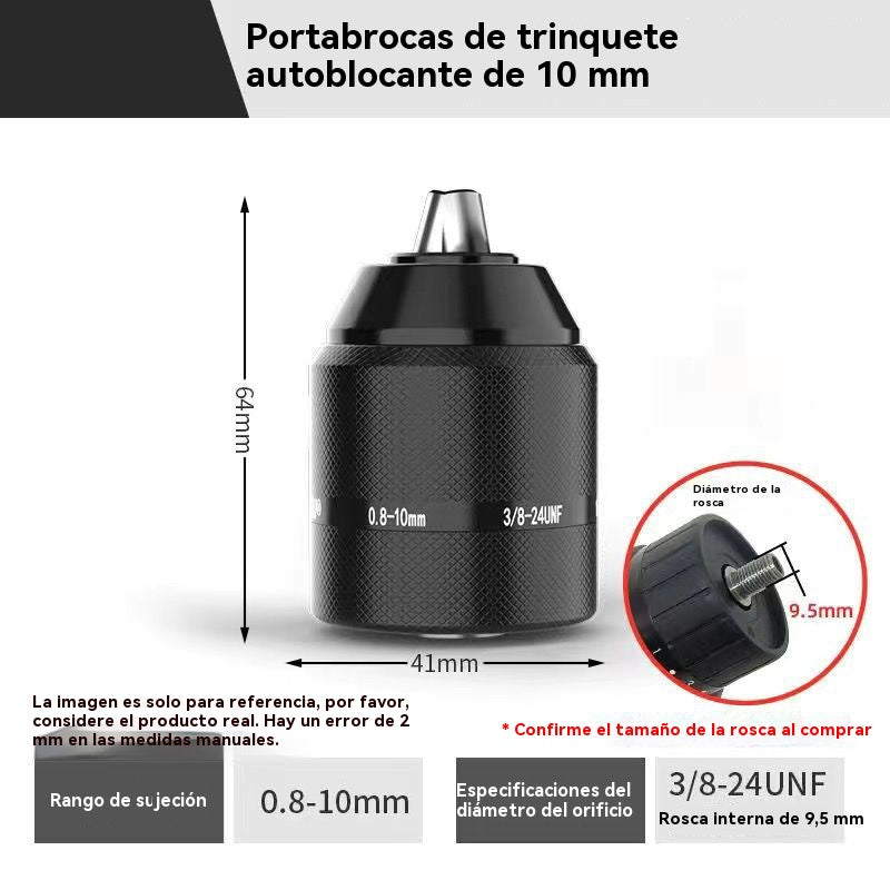 Adaptador para llave eléctrica con trinquete metálico autoblocante