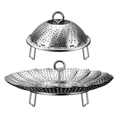 🥳50% de descuento♨️🍲Vaporera extensible de acero inoxidable, material apto para uso alimentario.