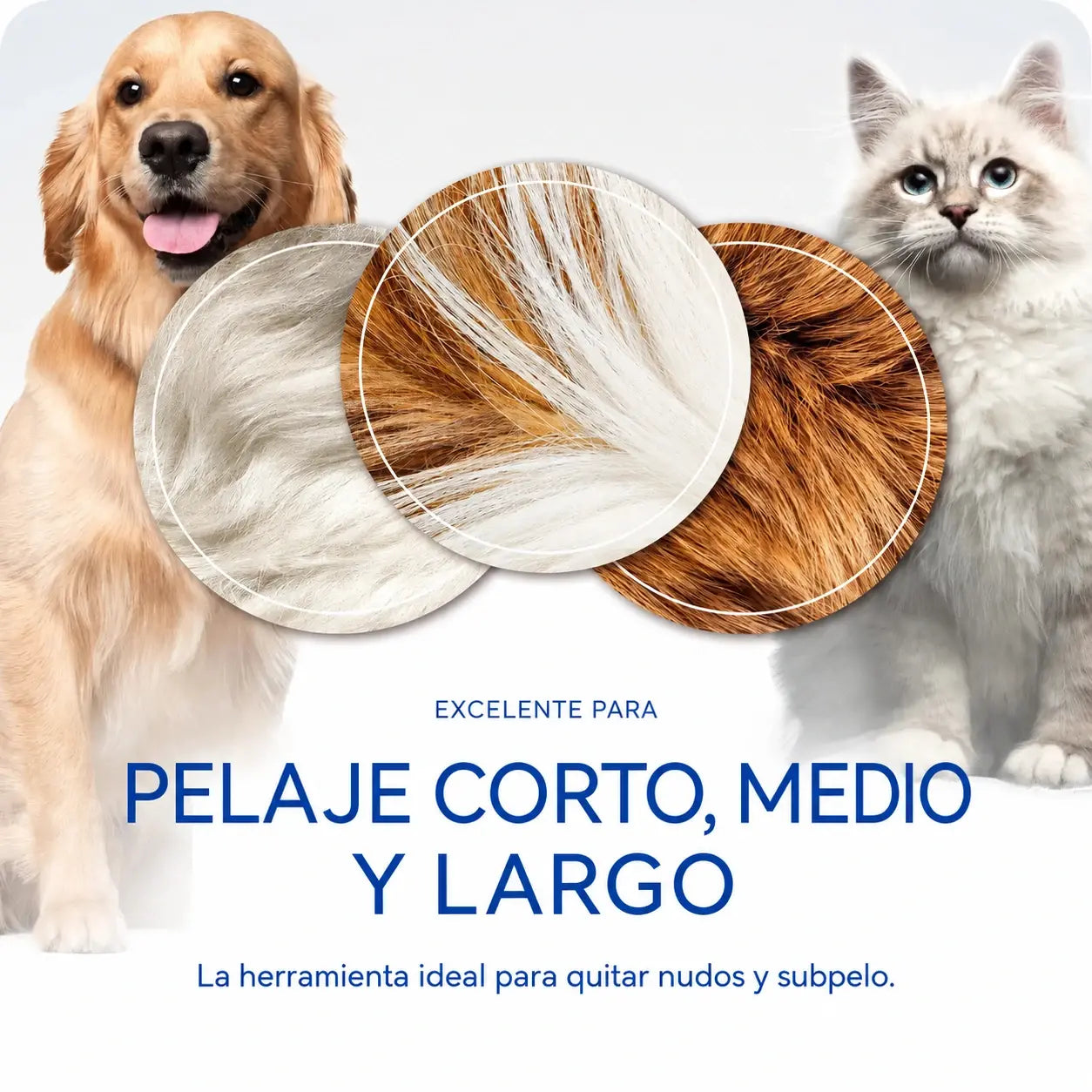 【Compra 1 y llévate 1 gratis】🐾 Rastrillo deslanador y desenredante para perros y gatos – elimina pelo muerto y nudos con suavidad