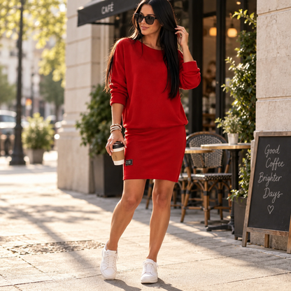 🎁 Nuevo vestido de algodón entallado para mujer (otoño/invierno)