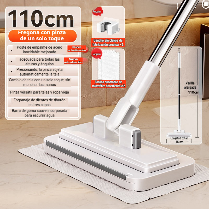 【4 darabos szett】💦 Multifunkciós felmosó klipes kendővel, új háztartási felmosó, amelyhez nem kell kézi mosás.