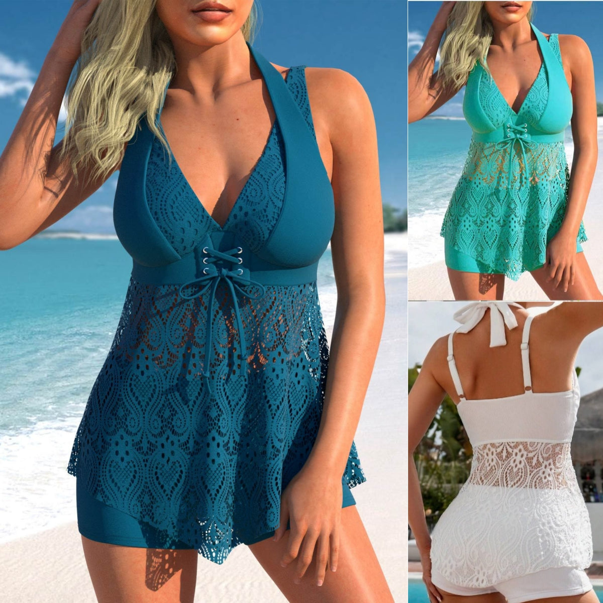 🌈50% de descuento🔥【40-100 kg】Nuevo traje de baño de encaje para mujeres de tallas grandes ✅️Pago contra entrega ✅️