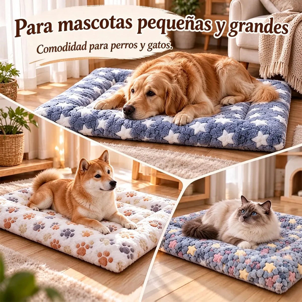 🐱🐕 Cama/alfombra cálida para mascotas