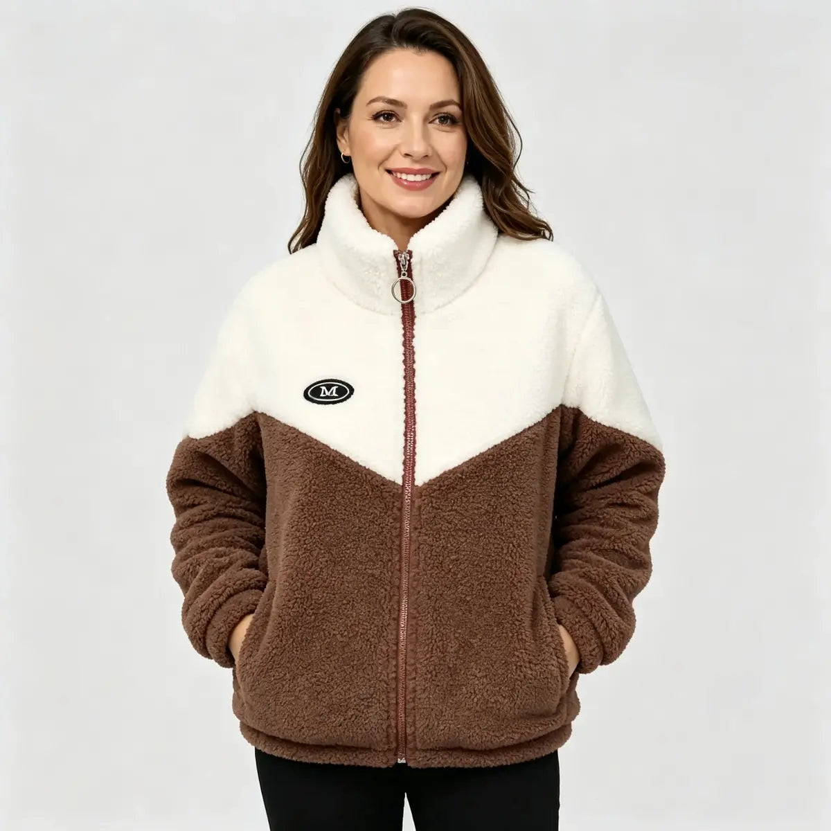 🔥🐏【M-4XL】Abrigo de algodón con forro de invierno, grueso forro de lana de cordero, abrigo cálido