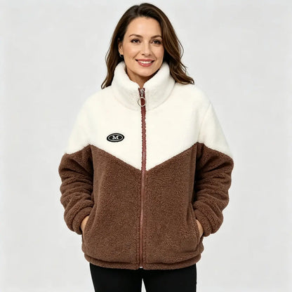 🔥🐏【M-4XL】Abrigo de algodón con forro de invierno, grueso forro de lana de cordero, abrigo cálido