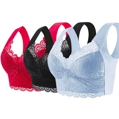👙🙌 Akciový výpredaj [40kg-110kg]✨ Dámska pohodlná priedušná podprsenka nového štýlu (3-dielna súprava), ✨pohodlná a módna