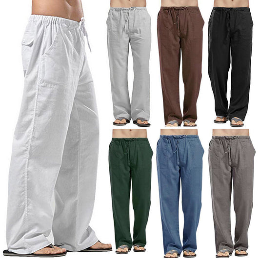 💥👖【S-5XL】Pantalones casuales para hombre nuevos 2025, material de algodón de alta calidad, suave y transpirable