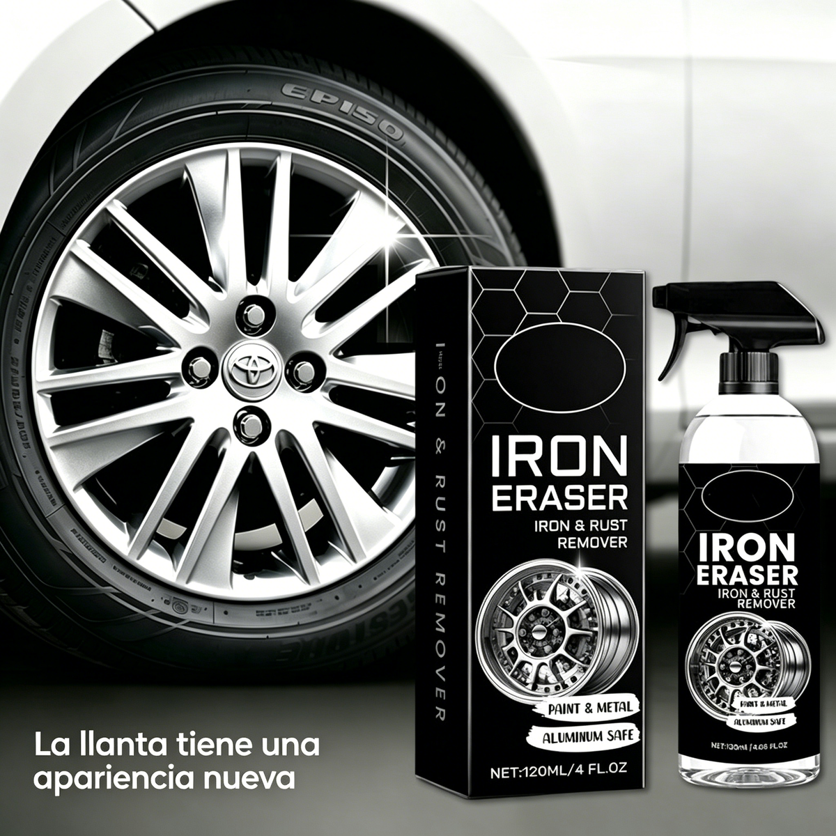 Limpiador profesional de óxido y hierro para automóviles