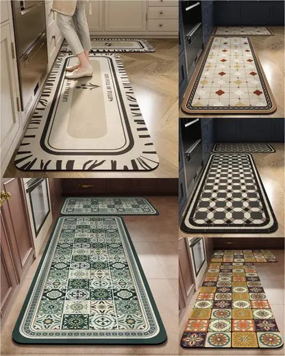 💥💥【se venden como pan caliente】【40*60+40*120cm】Alfombras de cocina y baño antideslizantes y muy absorbentes
