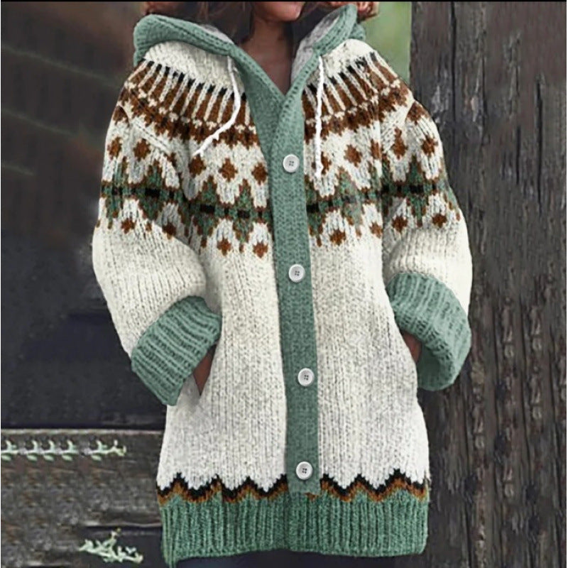 🔥【Tallas S~5XL】✨Nueva chaqueta con capucha retro, elegante y colorida, ideal para otoño/invierno