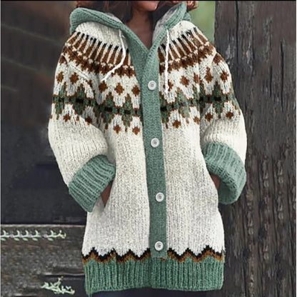 🔥【Tallas S~5XL】✨Nueva chaqueta con capucha retro, elegante y colorida, ideal para otoño/invierno