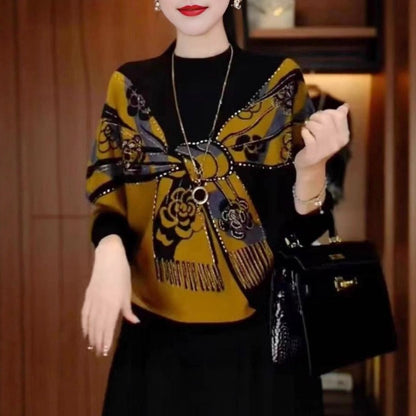 🔥【M~5XL】✨Nov jesensko/zimski dvostranski flis topel, ohlapen, moden potiskani ženski pulover