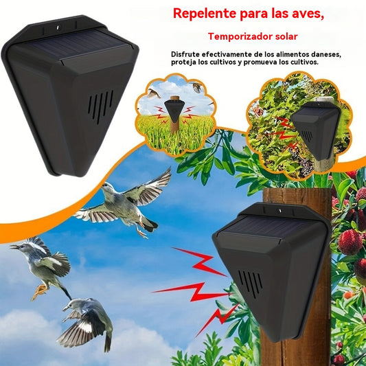 【💥Compra 1, llévate 1 gratis】📣Repelente solar universal de pájaros con alarma sonora y luminosa para huertos, estanques y arrozales