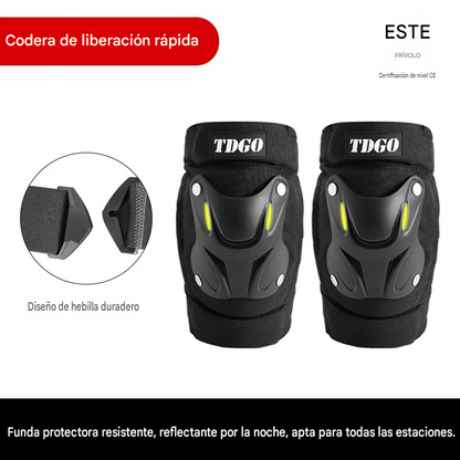 Rodilleras protectoras fluorescentes aptas para todas las estaciones, 🚴‍♂️🛠️ ideales para ciclismo y trabajos de mantenimiento.