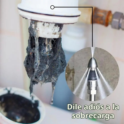 👨‍🦯🌊🛠️ 【SET de 2 piezas: Corta/Larga】🔥 Kit de boquillas de alta presión para desagües (Solución rápida)