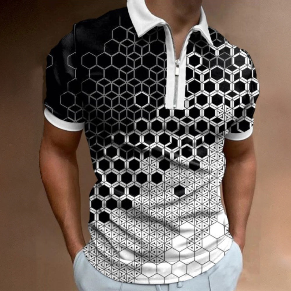🌿【S-3XL】Tricou polo bărbătesc cu fermoar, nou, de vară, 2025 3916529 