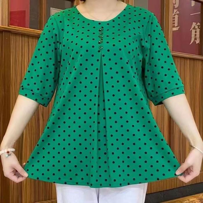 ✨【Zľava 50 %】💞【L-5XL】Nová jesenná košeľa s potlačou bodiek 2026