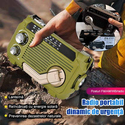 🏕️【Autenticidad garantizada】Radio AM multifuncional y linterna portátil, un artículo esencial para emergencias.