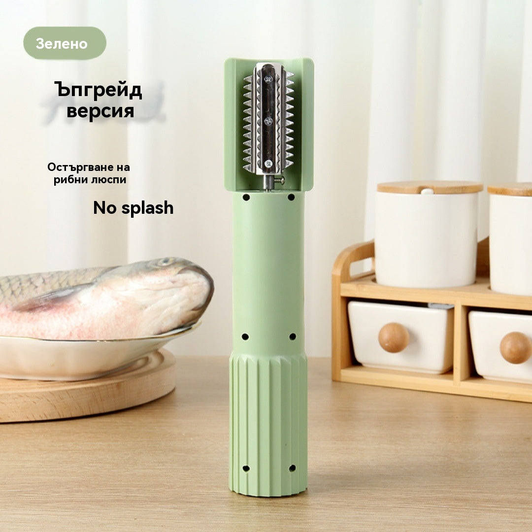 🐠Домакински електрически ръчен, напълно автоматичен скалер за риба с острие от неръждаема стомана