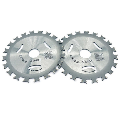 ⚙️🔨Set de 4 piese【Cumpărați 2 și primiți 2 gratuit】🔥 Lamă de ferăstrău dublu din aliaj pentru prelucrarea lemnului