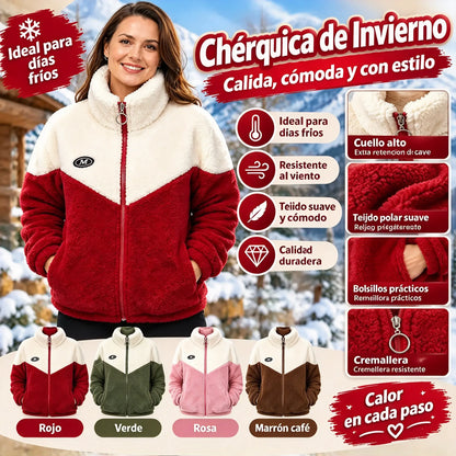 🔥🐏【M-4XL】Abrigo de algodón con forro de invierno, grueso forro de lana de cordero, abrigo cálido