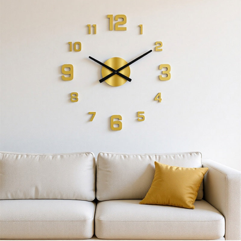 Juego de reloj de pared acrílico luminoso 3D para armar
