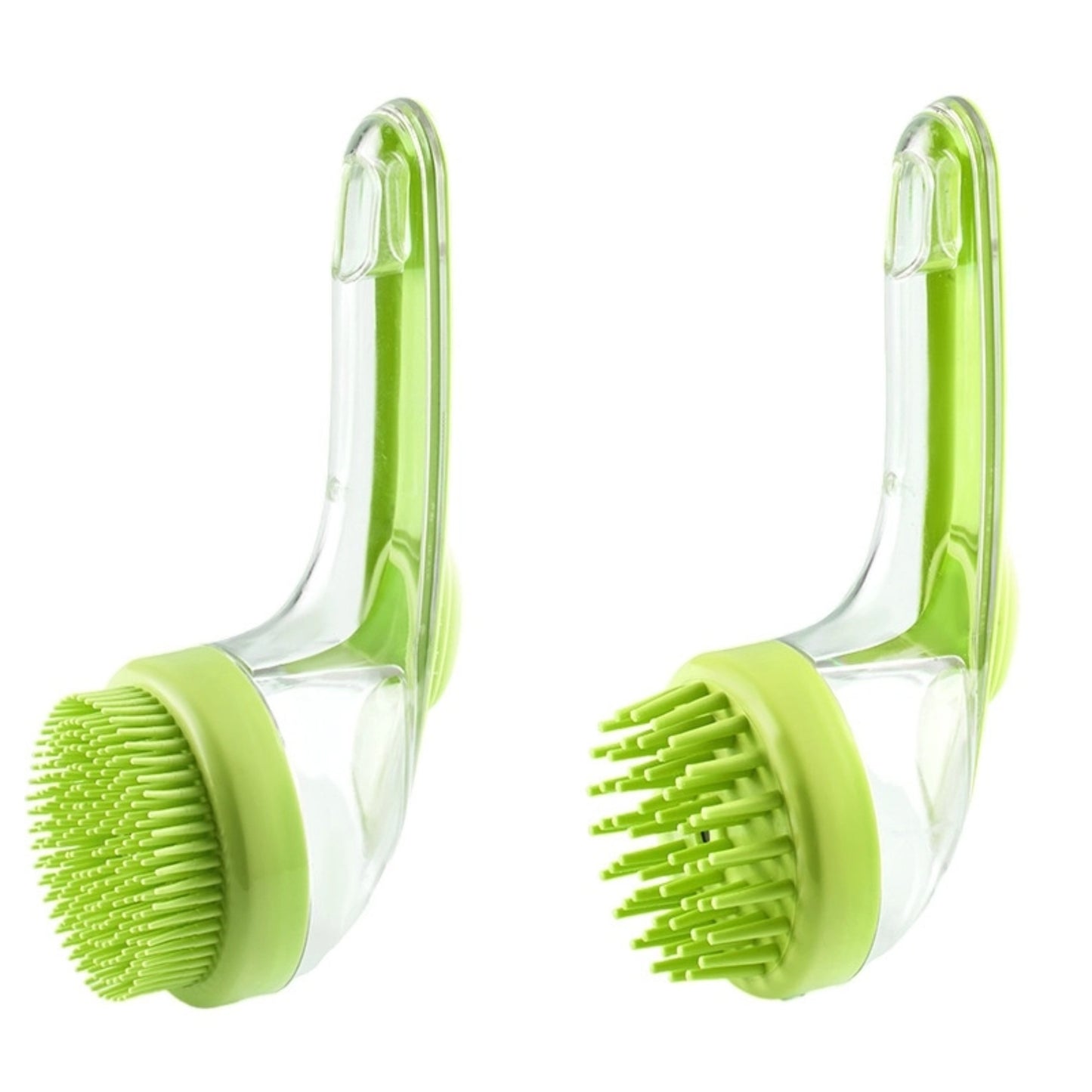 【Compra 1 y llévate 1 gratis：2 piezas】⏰Cepillo de baño para mascotas con mango largo y dispensador de champú