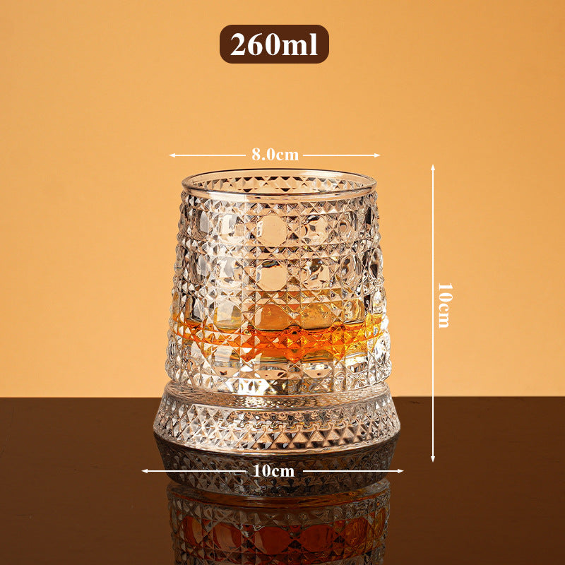 🥛💎Vaso de whisky giratorio 360°