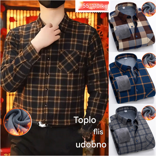 👔Noč čarovnic 49 % popust 🔥 Jesensko/zimska topla poslovna majica z dolgimi rokavi