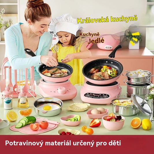 🎁【Nejlepší dárek pro děti】👨‍🍳 Mini dětská kuchyňská hračka, vařitelná a jedlá