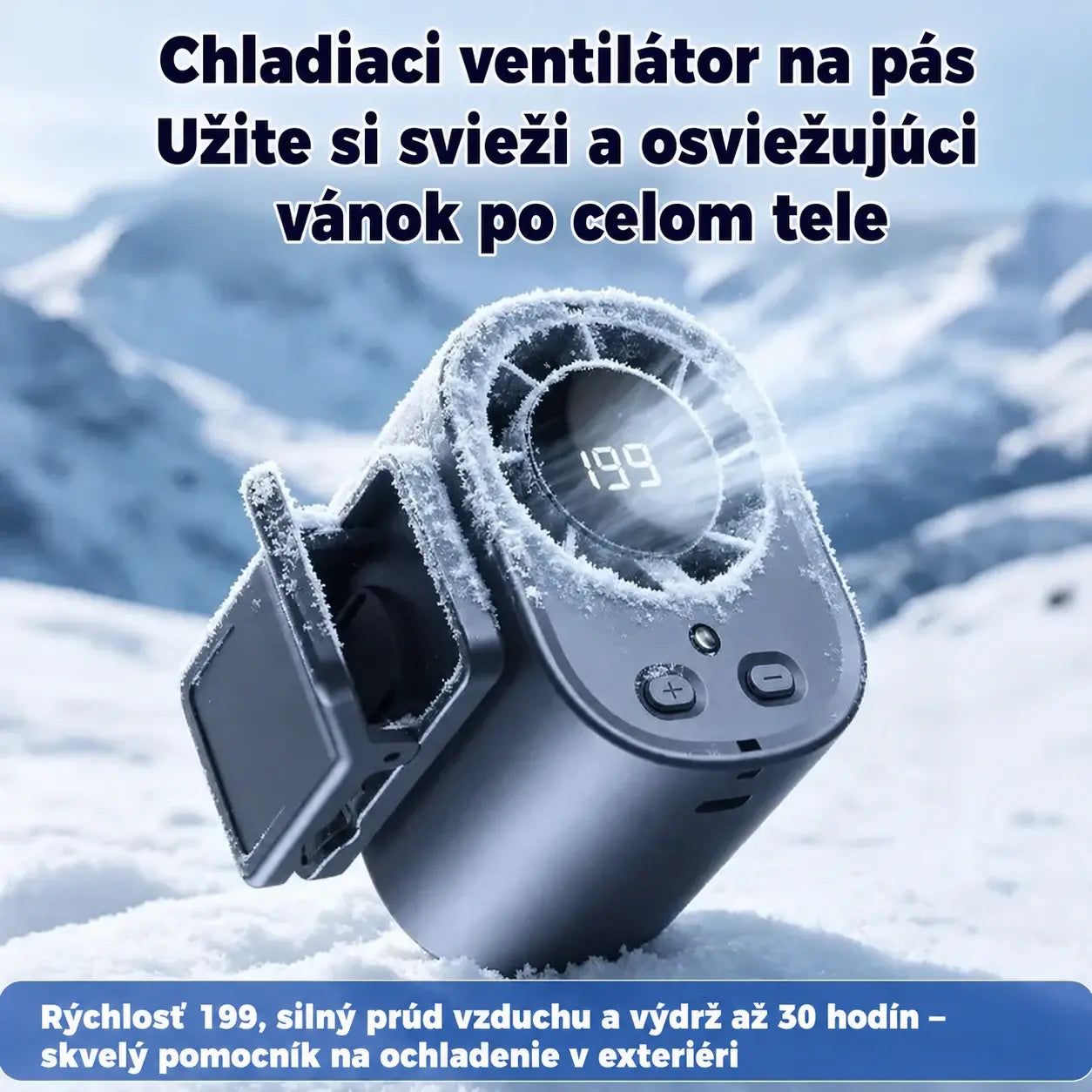 🌀❄Nový vysokokapacitný USB ventilátor s digitálnym LED displejom na montáž do auta a na vonkajšie použitie