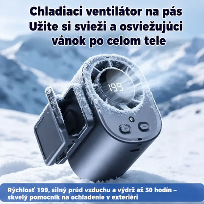 🌀❄Nový vysokokapacitný USB ventilátor s digitálnym LED displejom na montáž do auta a na vonkajšie použitie