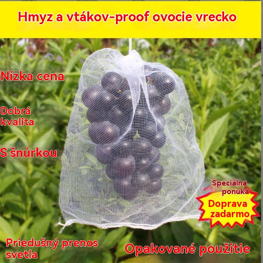 🍒🍇 Viacúčelové priedušné sieťované vrecia proti hmyzu na ochranu hrozna, jahôd a ovocných stromov