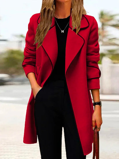 🔥🧥👩【40% SLEVA】【M-4XL】Nová podzim-zima 2025, dámská korejská středně dlouhá oboustranná kašmírová bunda/kabát