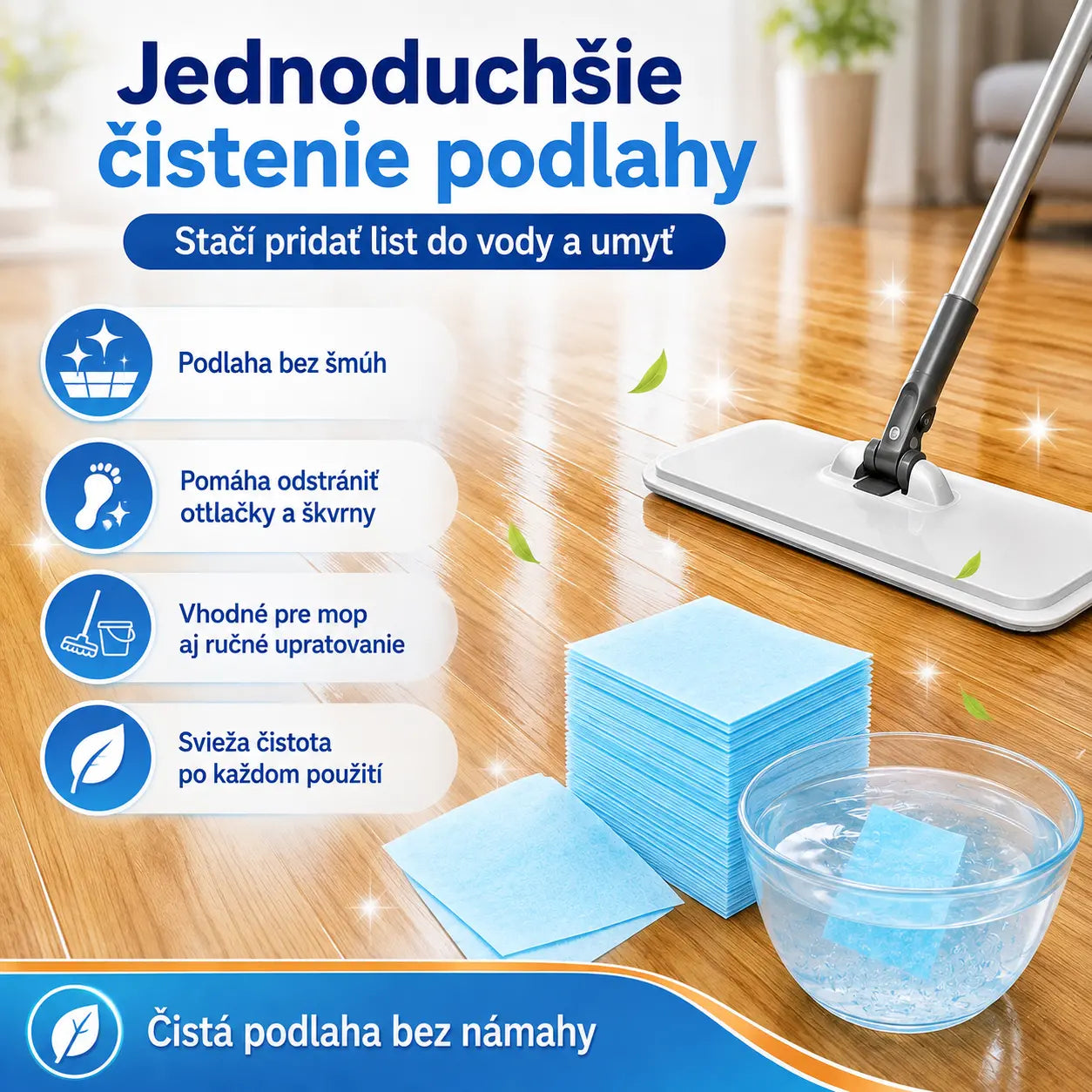 🧹【Kúpte 1, získajte 1 ZADARMO!】✨ 200 antibakteriálnych a dezodoračných viacúčelových čistiacich tabliet | Vhodné na parkety, laminátové podlahy, dlaždice a steny karavanov