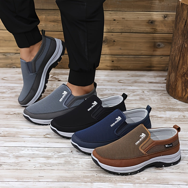 👟Лятна разпродажба 🏆【размери 39-45】Мъжки удобни мокасини против хлъзгане | Дишащи плетени обувки тип
