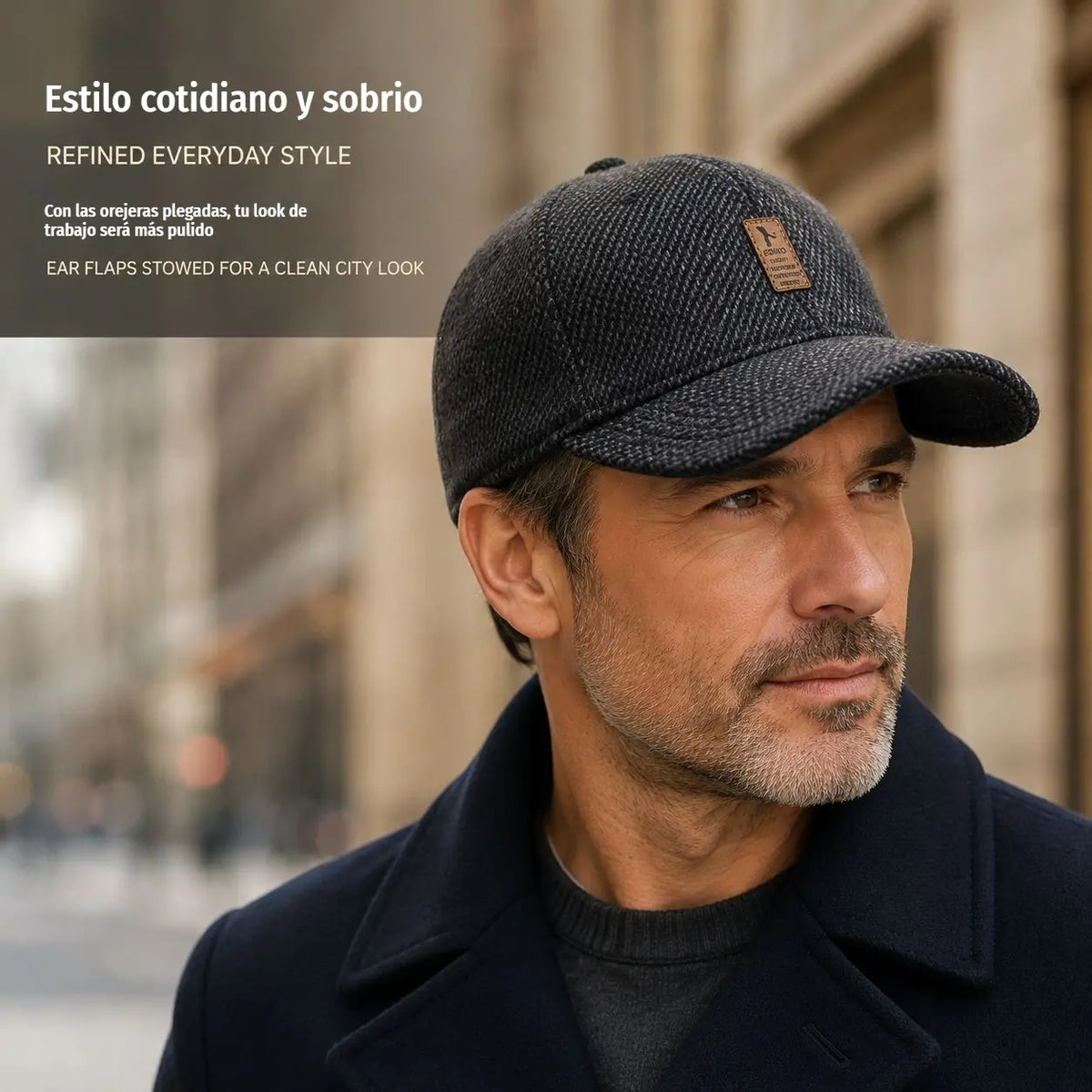 Nueva gorra de béisbol cálida para hombre, con protección para las orejas
