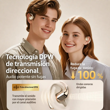 🔋Auriculares Bluetooth inalámbricos de oído abierto, con gancho para la oreja y conducción ósea🎙️🎧