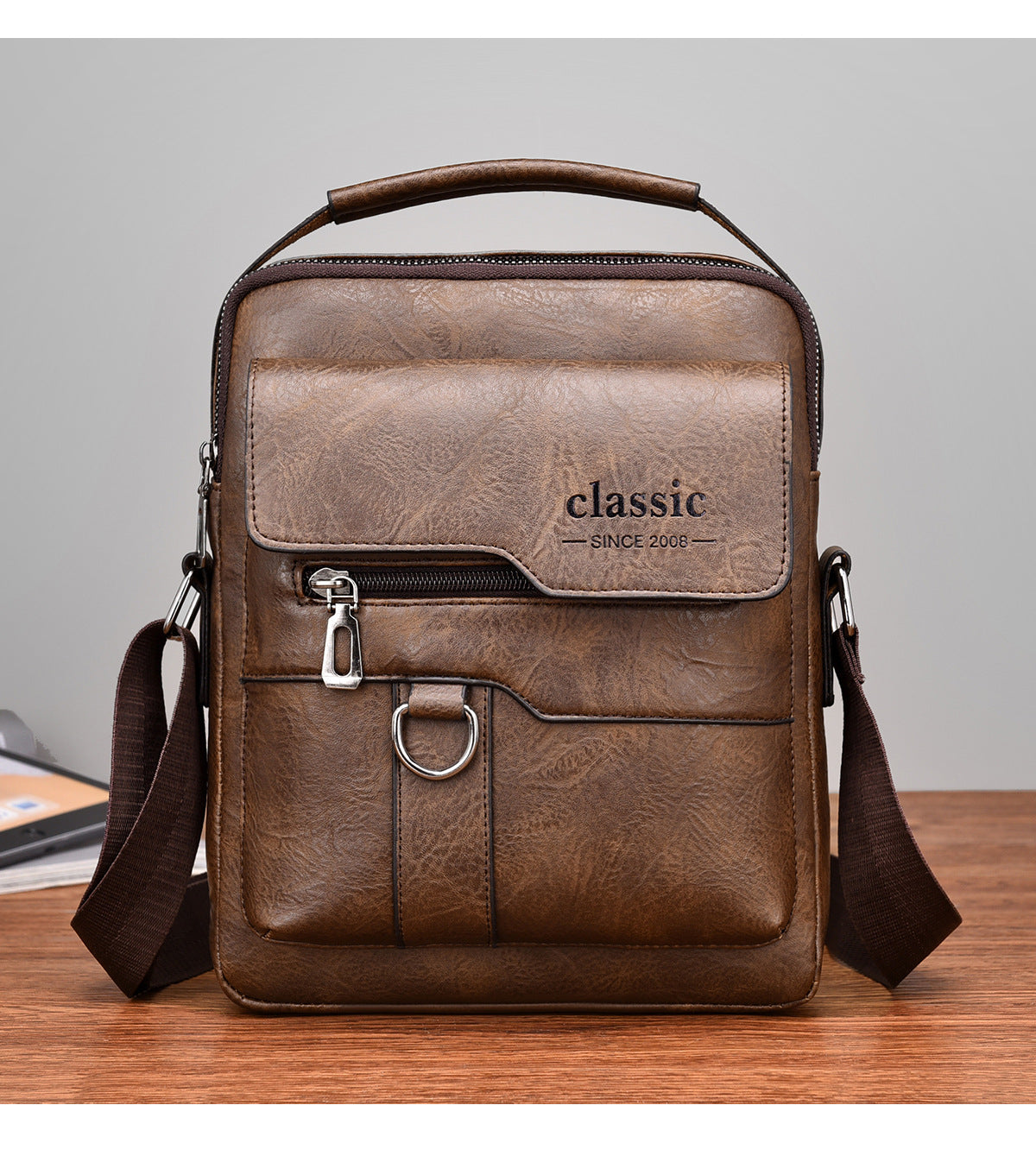 👜2026 Nuevo bolso de hombro y bolso de mano para hombre, impermeable y resistente al desgaste.